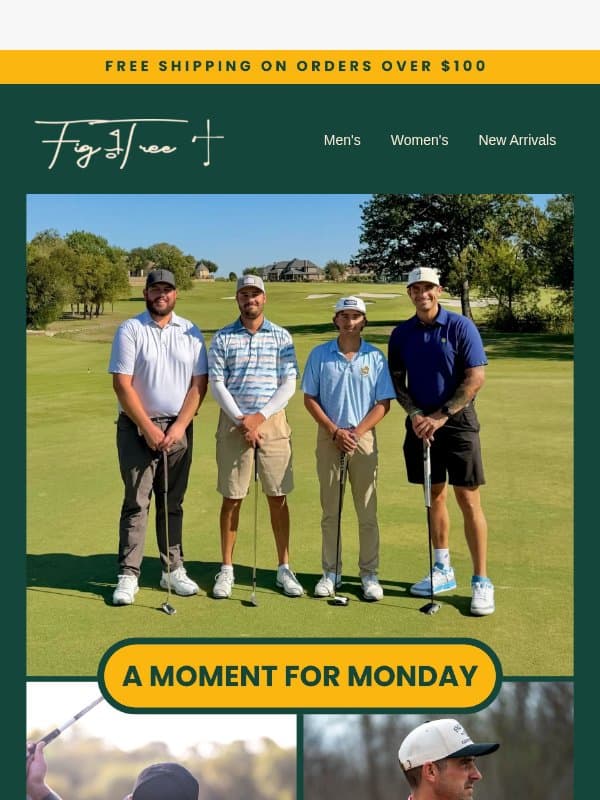 Today's Moment for Monday! email from Fig Tree Golf