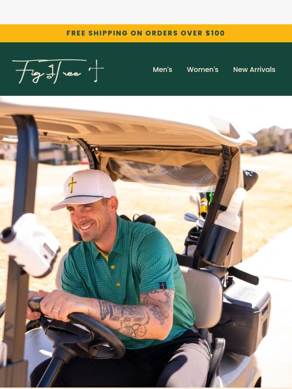 Play With Purpose. Meet The Cross Champion Green. email from Fig Tree Golf
