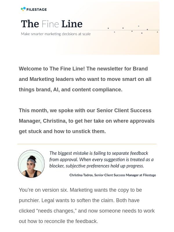 Speed up approvals by fixing this mistake email from Filestage