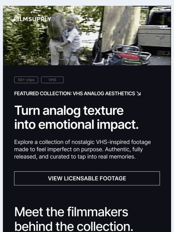 π₯ Featured Collection: VHS Analog Aesthetics email from Filmsupply