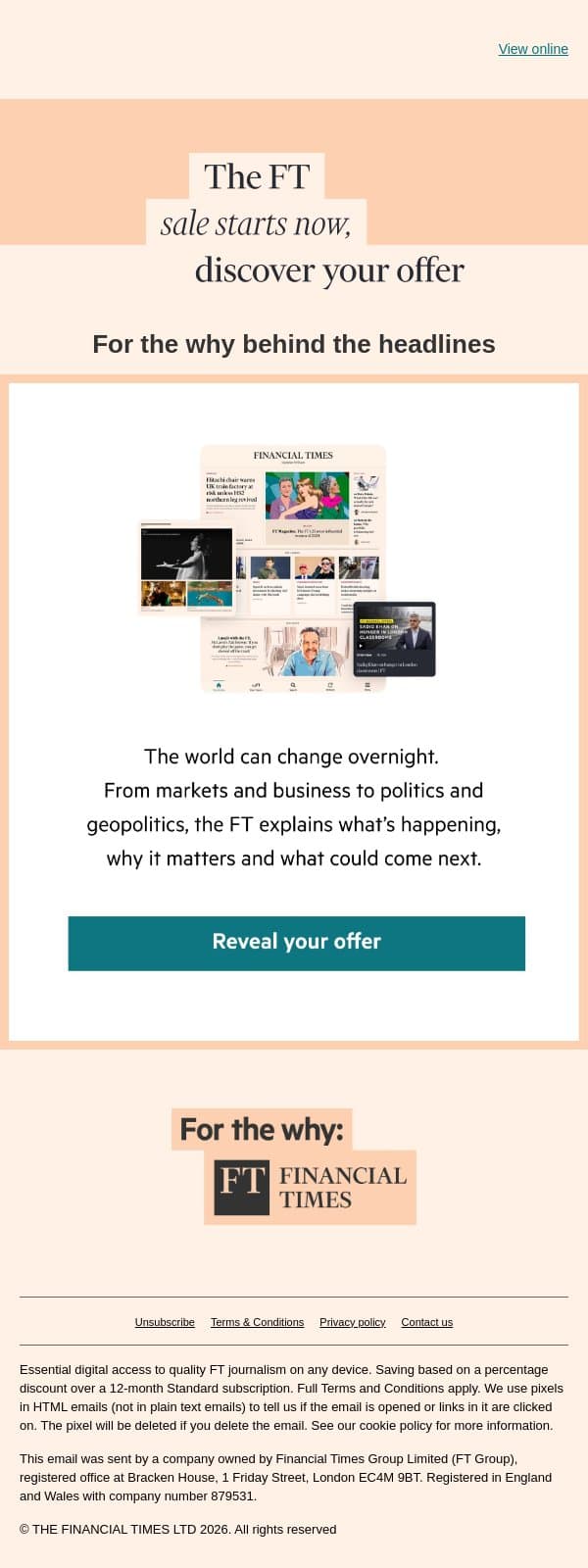 As the global picture shifts, stay ahead with the Financial Times email from Financial Times screenshot