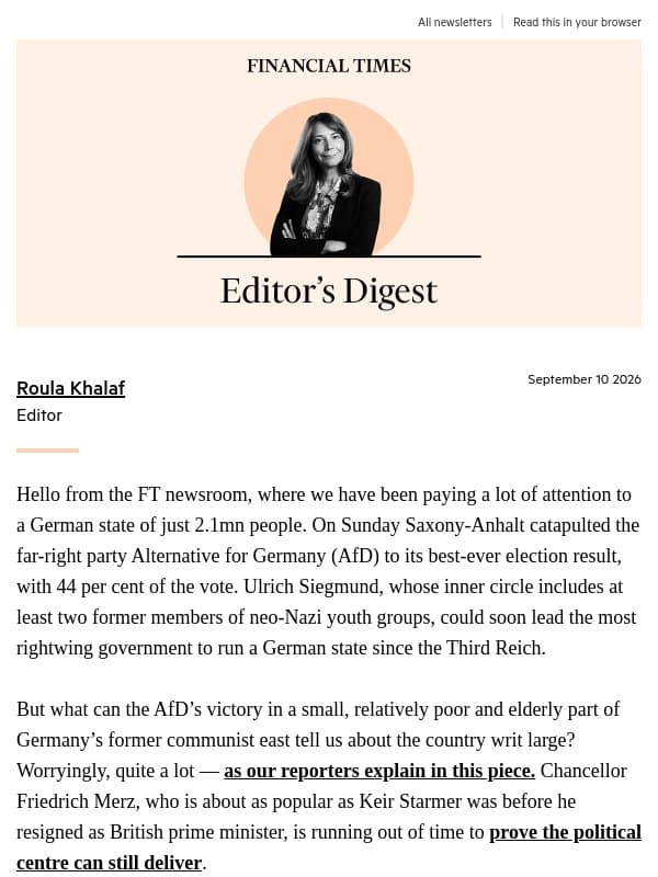 What AfD’s earthquake victory means email from Financial Times