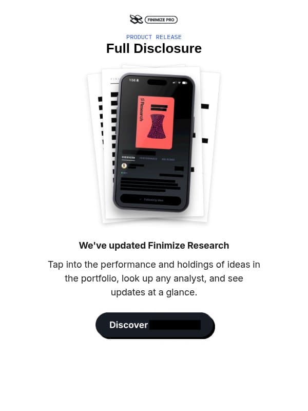 🕶️ You can see everything email from Finimize
