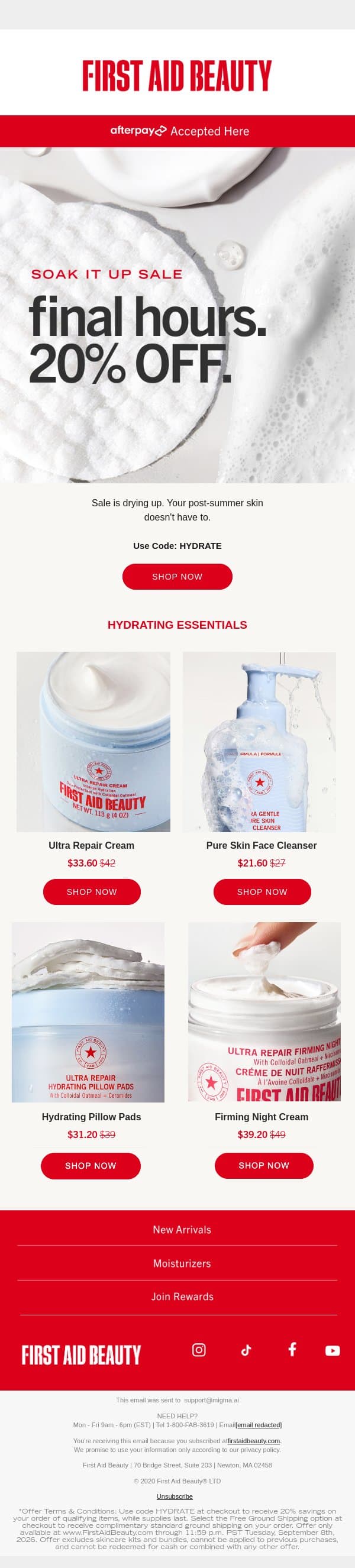 This is It email from First Aid Beauty screenshot
