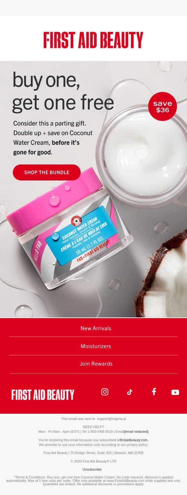 THIS IS NUTS email from First Aid Beauty screenshot