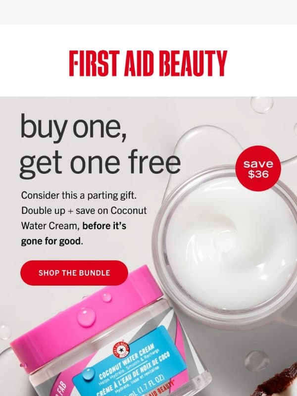 THIS IS NUTS email from First Aid Beauty