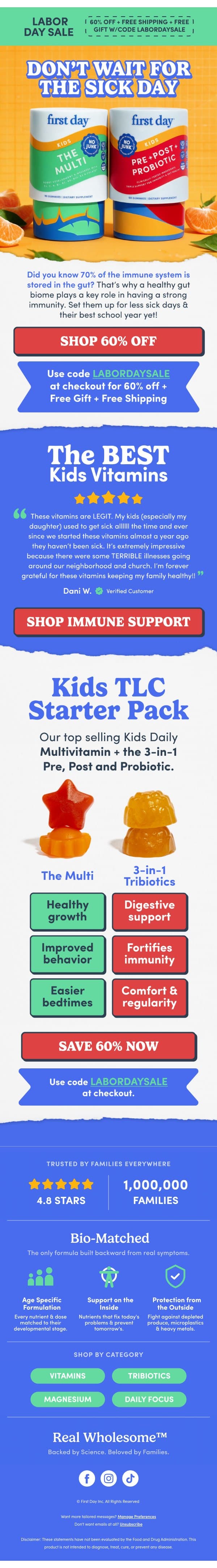 New classroom = New germs email from First Day screenshot