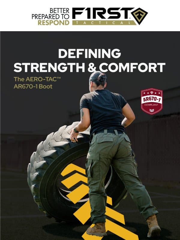 AR670-1 Compliant. Built to Perform. email from First Tactical