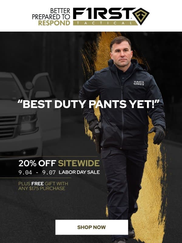 What Professionals Are Saying About First Tactical email from First Tactical
