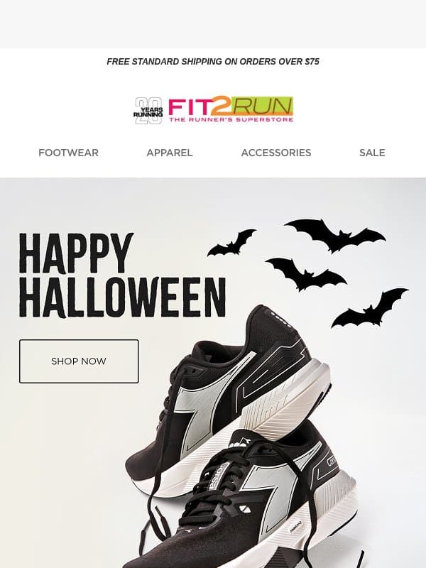 Happy Halloween ๐ email from Fit2Run