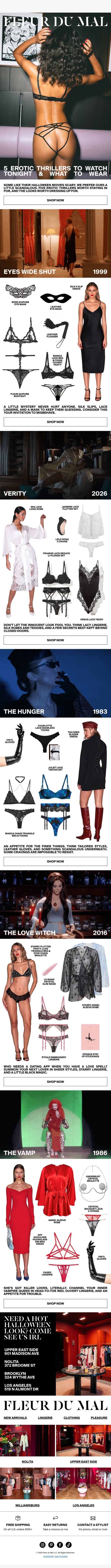 5 Erotic Thrillers To Watch Tonight ❤️🔥 email from Fleur du Mal screenshot