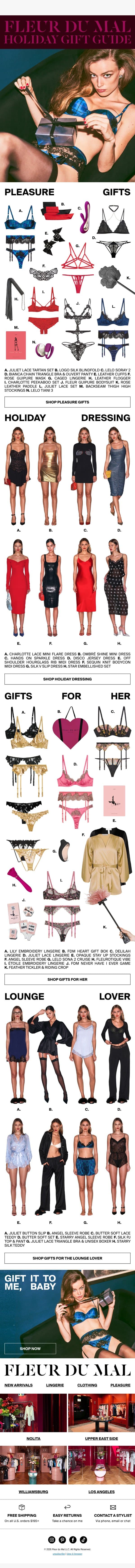 Gift Them What They Really Want 🎁 email from Fleur du Mal screenshot