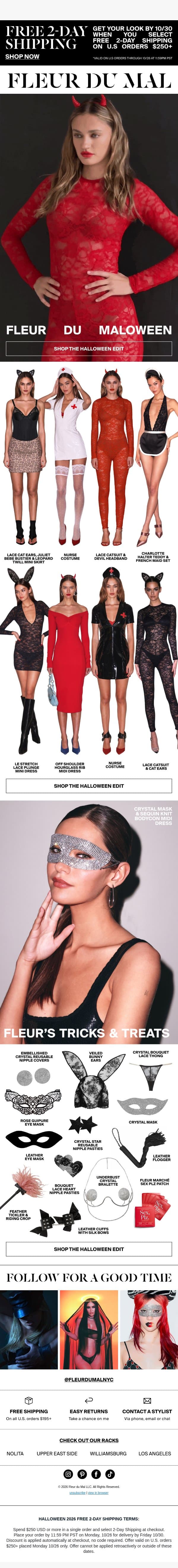 Build A Fleur Du Mal-Oween Costume ❤️🔥 email from Fleur du Mal screenshot