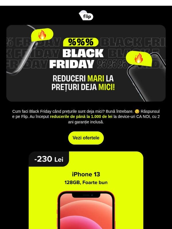 🖤 A început Black Friday cu reduceri de până la 1.000 de lei! email from Flip