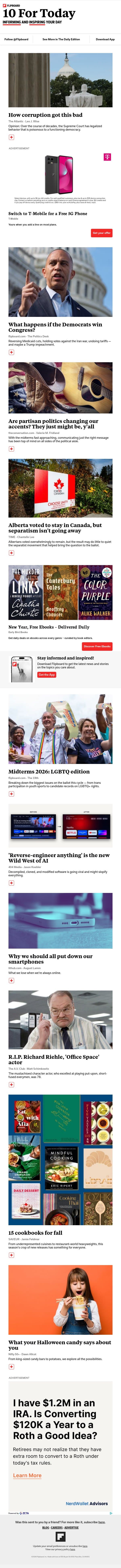 How corruption got this bad email from Flipboard screenshot