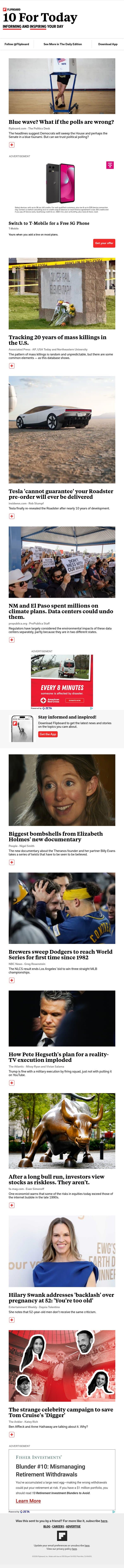 Can we trust political polling? email from Flipboard screenshot