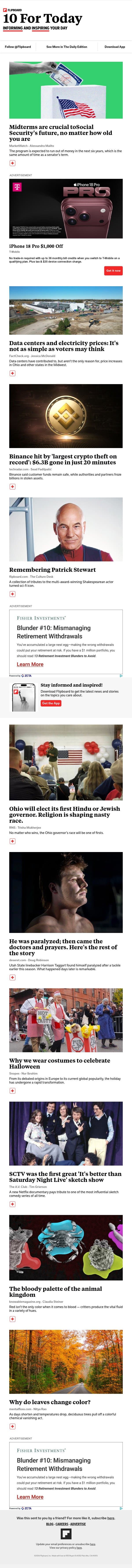 Midterms are crucial for Social Security's future email from Flipboard screenshot