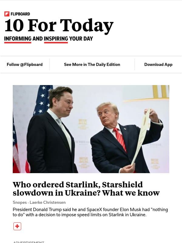 Did Elon Musk order Starlink slowdown in Ukraine? email from Flipboard