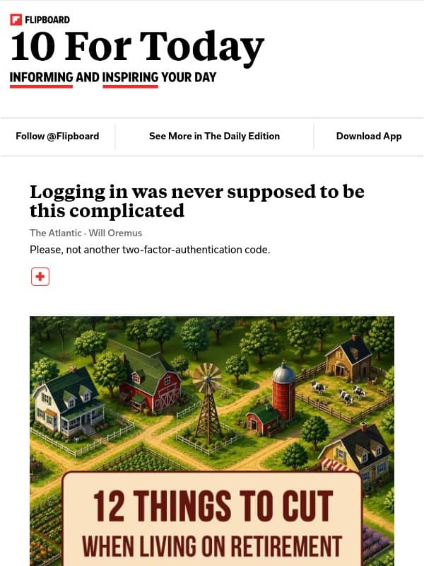 Logging in was never supposed to be this complicated email from Flipboard