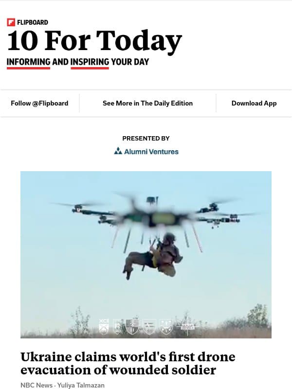 Ukraine claims first drone evacuation of wounded soldier email from Flipboard