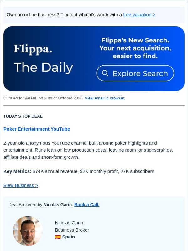 2-Yr Poker YouTube Channel + 450-Member Author Review SaaS email from Flippa