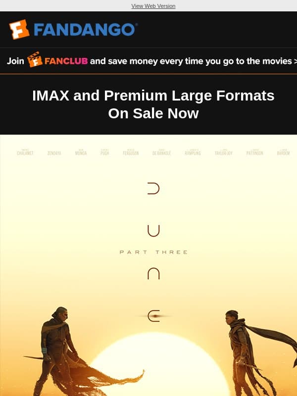 Experience Dune: Part Three email from Flixster
