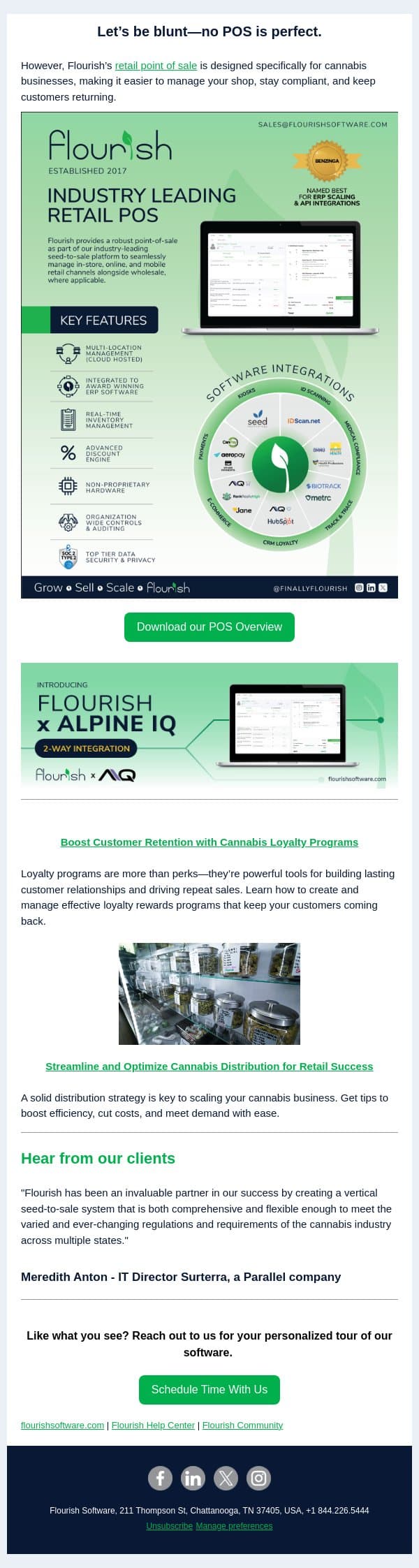 Is your Retail POS a POS? 🖥️💩 email from Flourish Software screenshot