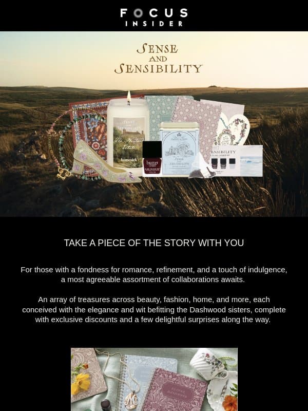 Step Into the World of Our SENSE AND SENSIBILITY Partnerships email from Focus Features