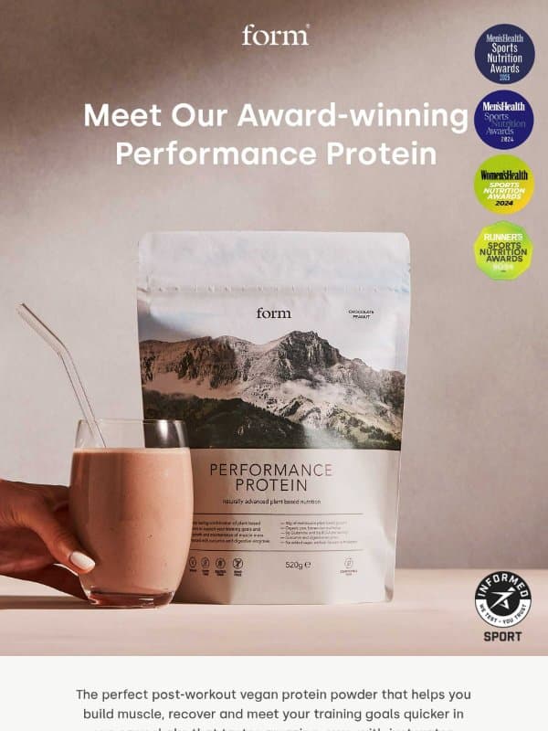 Form - Meet Our Award-winning Performance Protein 🏆 email from Form Nutrition