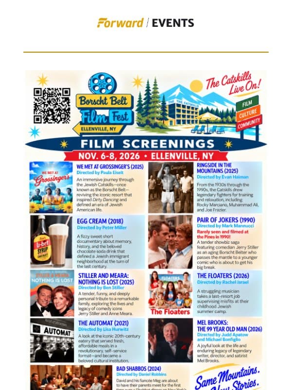 The Borscht Belt Film Festival Opens Nov 6 email from Forward