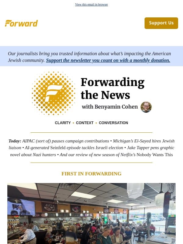 The ham isn’t a secret. Why must this Jewish deli say it’s not kosher? email from Forward