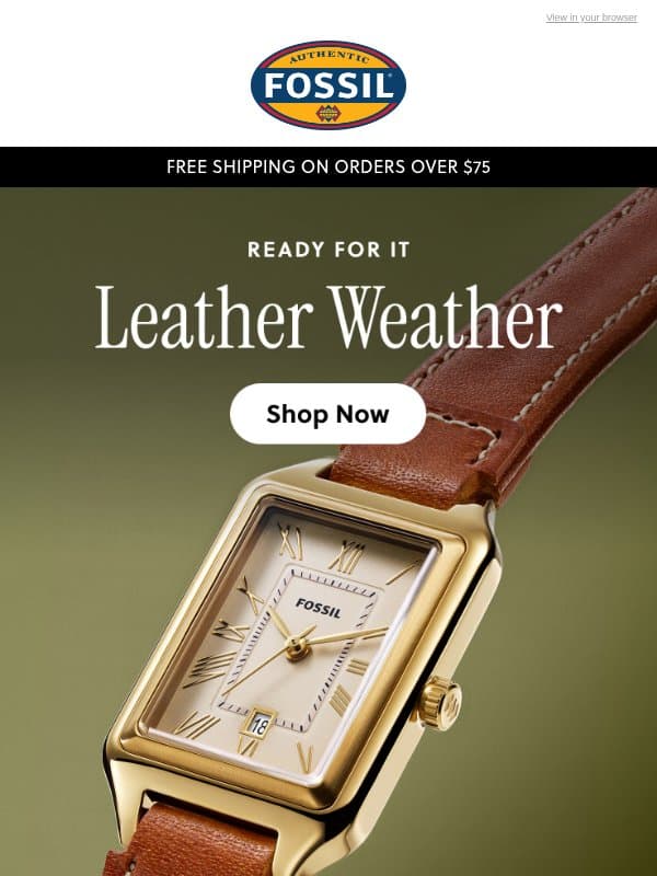 Everything's better in leather email from Fossil