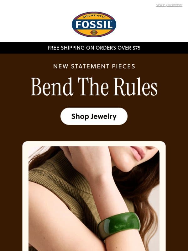 Seriously fun new jewelry 📎 email from Fossil