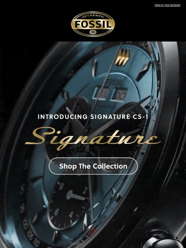 Introducing FOSSIL Signature CS-1 email from Fossil