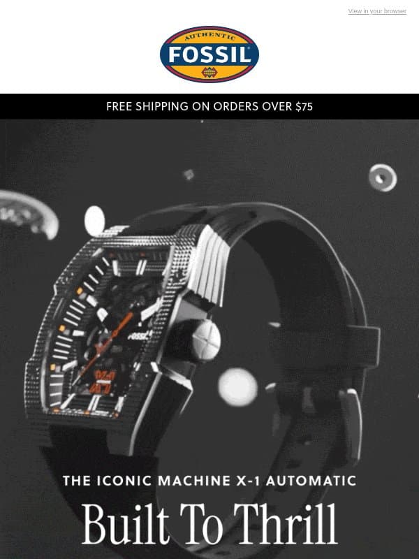 The New Machine X-1 Was Built To Thrill email from Fossil