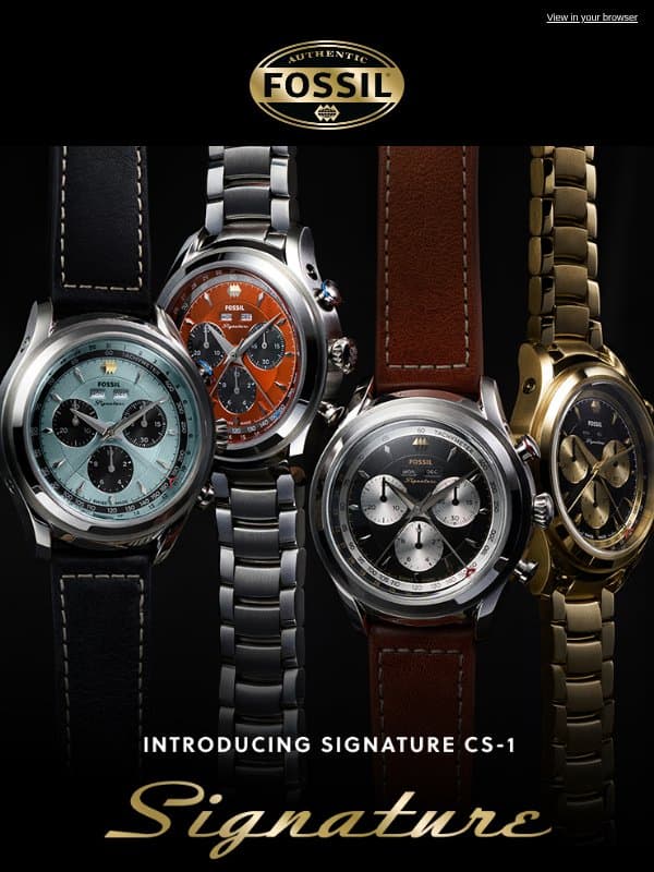 Meet The CS-1 Master Calendar Chronoquartz email from Fossil