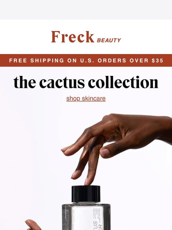 skincare that actually gives a sh*t email from Freck Beauty
