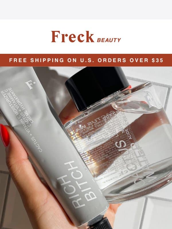 skincare for people who hate skincare email from Freck Beauty