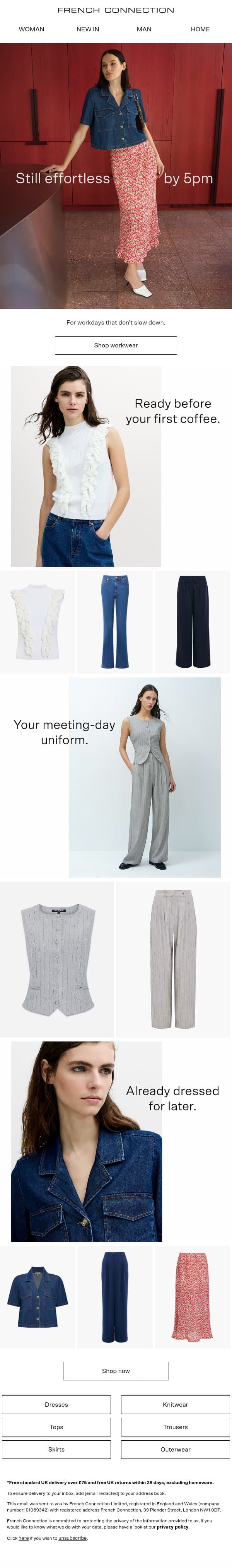 Let's not talk about work email from French Connection screenshot