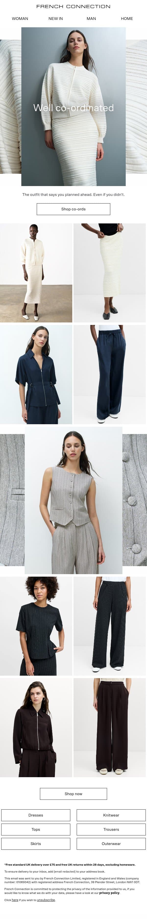 Your wardrobe’s perfect match email from French Connection screenshot