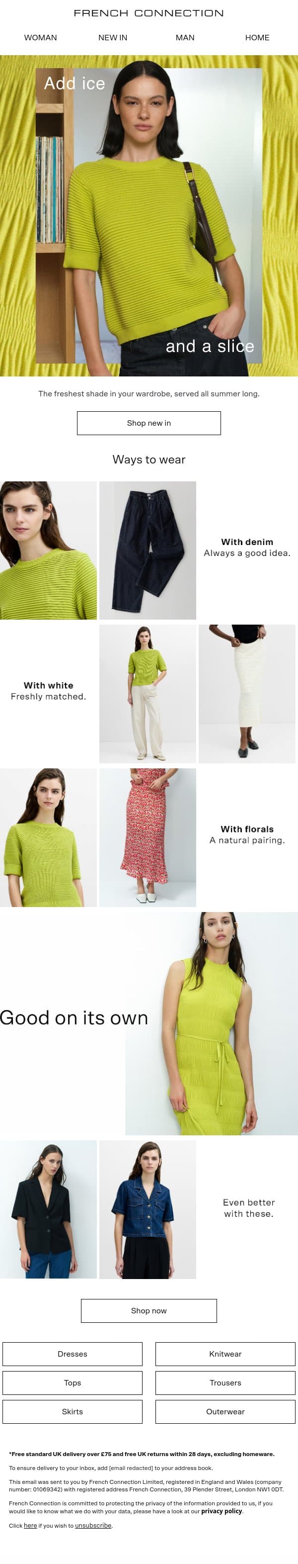 This season's freshest shade πβπ© email from French Connection screenshot