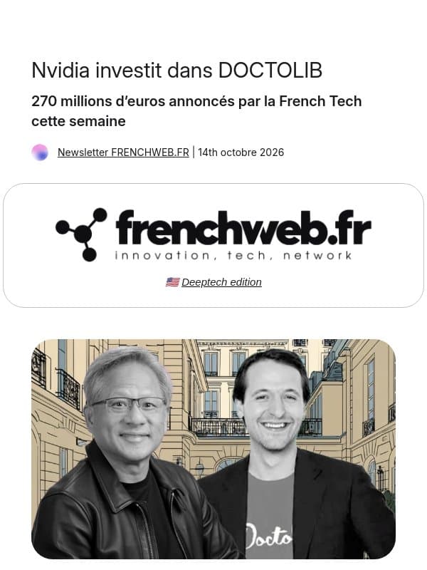 Nvidia investit dans DOCTOLIB email from Frenchweb