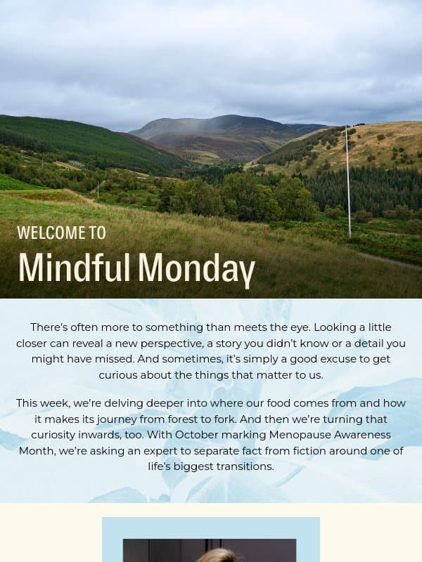 Mindful Monday: Delving deeper email from Freshly
