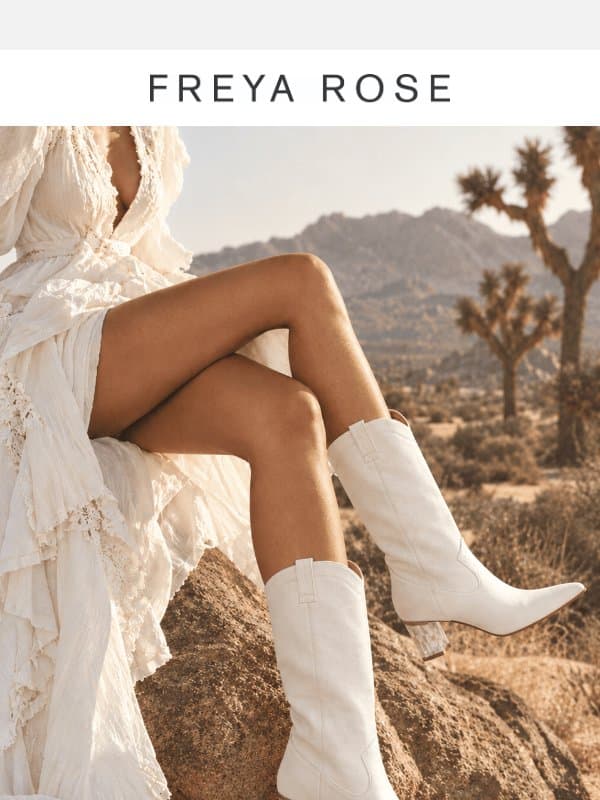 Our New Cowboy Boot is Here email from Freya Rose London
