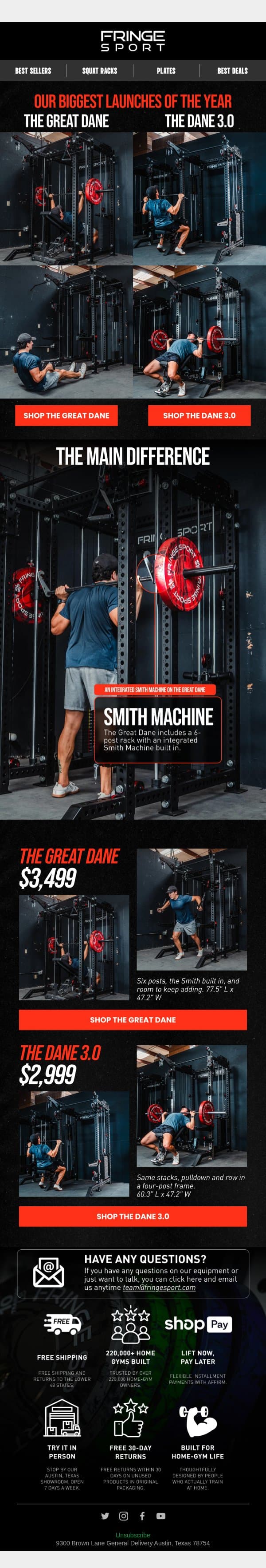 NEW: Our Biggest Launches Ever ⚡ email from Fringe Sport screenshot