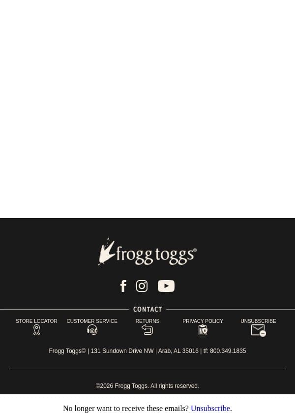 The Oxbow System. Wader. Jacket. Vest. email from Frogg Toggs screenshot