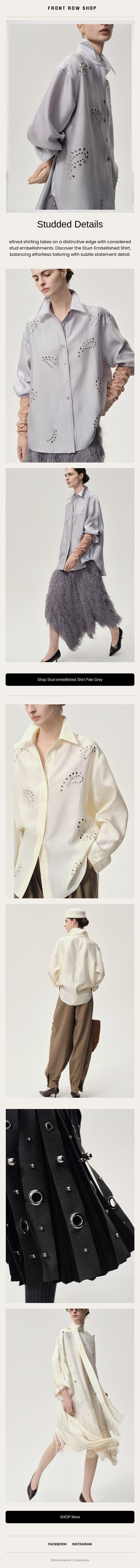 Studded Details email from Front Row Shop screenshot