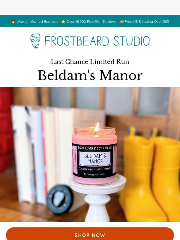 Limited Run Scent — Beldam's Manor (Last Chance) email from Frostbeard Studio