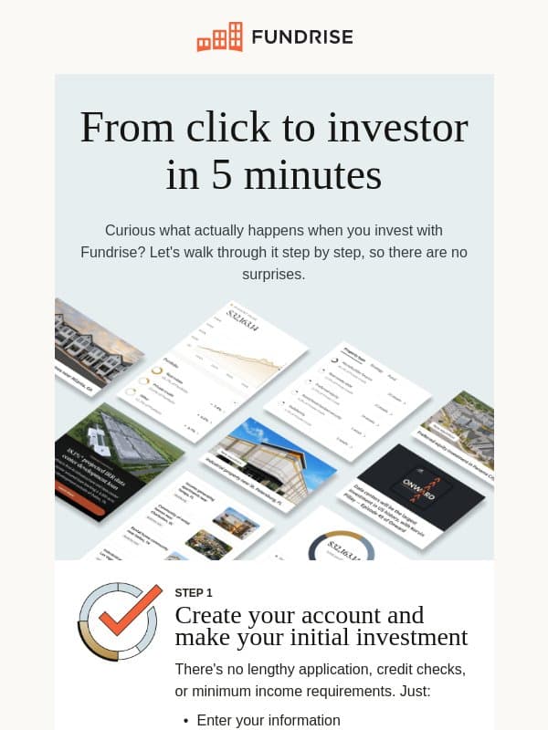 What happens when you invest with Fundrise email from Fundrise