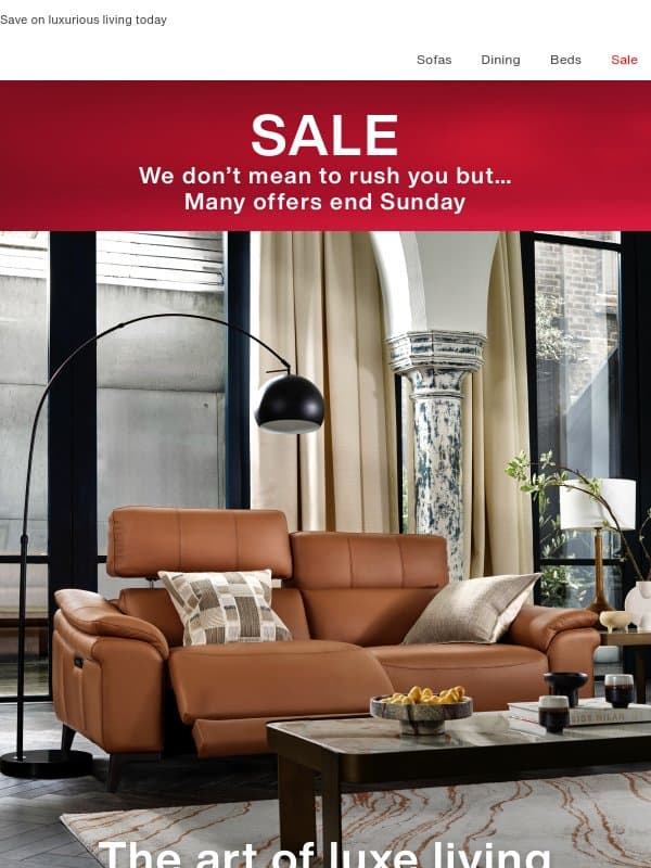 The Glam Edit: Statement styles for your home email from Furniture Village